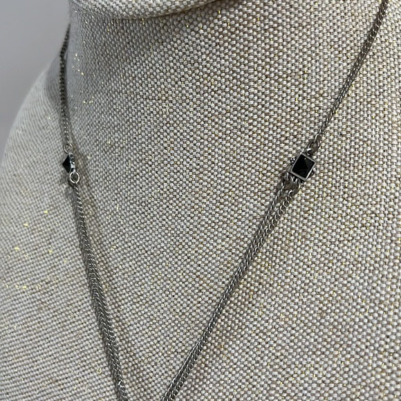 Lucky Brand Silver chain necklace with purple stone - Picture 4 of 9